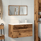 Bathroom Cabinet with Mirror Old Wood Engineered Wood 856377