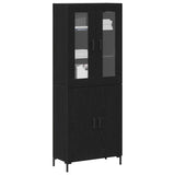 Highboard 2 pcs Black oak 69.5 x 34 x 180 cm Engineered Wood 3334351