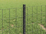 Welded Wire Fence 10 x 0.4 m PVC-Coated Steel Grey Mesh 3336070