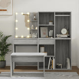 Dressing Table Set with LED Grey Sonoma Engineered Wood 3114105