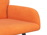 2 Seater Sofa with Metal Legs 2-Seater Orange Corduroy Fabric 42051049