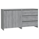 2 Piece Sideboard Grey Sonoma Engineered Wood 3098063