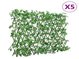 Artificial Ivy Trellis Expandable Green 5 pcs 186x30 cm 366591