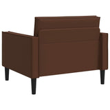 XL Armchair Brown Faux Leather 42043519