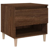 Bedside Table Brown Oak 50x46x50 Engineered Wood 819546