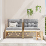 Garden Chair 2 pcs Light grey 75 x 75 x 71 cm Steel 42010310