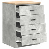 Garage Storage Cabinet Concrete Grey 60x51x85 cm Solid Wood Pine 860601