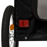 ZNTS Pet Bike Trailer Black Oxford Fabric and Iron 93863