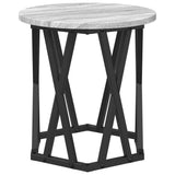 Side Table 2 pcs Grey Sonoma Engineered Wood and Steel 868246
