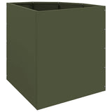 Corner Planter Olive green 45 x 45 x 50 cm Steel 883671