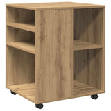 Rolling Cabinet Artisan Oak 60x53x72 cm Engineered Wood 856659