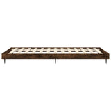 Bed Frame without Mattress Smoked Oak 75x190 cm Small Single Engineered Wood 832314