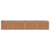 Raised Garden Bed Wood Brown 320 x 80 x 55 cm cold-rolled steel 8006416