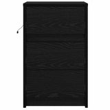 Bedside Cabinet Black Oak 38 x 34 x 61 cm Engineered wood 868932
