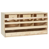170654 Chicken Laying Nest 3 Compartments 72x33x38 cm Solid Pine Wood