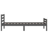 Bed Frame without Mattress Grey Solid Wood 100x200 cm 814811
