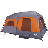 Family Tent 9-Person Grey and Orange Quick Release Waterproof 94300