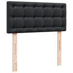 ZNTS Box Spring Bed with Mattress Black 90x200 cm Faux Leather 3286104