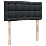 ZNTS Box Spring Bed with Mattress Black 90x200 cm Faux Leather 3286104