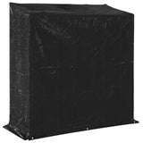 Firewood Rack with Rain Cover 200x80x200 cm Galvanised Steel 4104958