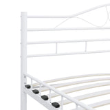 285303 Bed Frame White Metal 140x200 cm