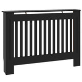 Radiator Cover 2 pcs Black 112 x 19 x 81.5 cm Engineered Wood 3403229