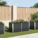 Raised Garden Bed Anthracite 160x80x77 cm Galvanised Steel 45722