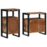 Bathroom Furniture Set 2 pcs Brown Solid Reclaimed Wood 3305603