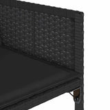 Garden Chairs with Cushions 4 pcs Black Poly Rattan 365001
