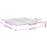 Bed Frame without Mattress Sonoma Oak 180x200 cm Engineered Wood 842002