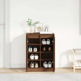 Shoe Cabinet Brown Oak 57x34x76 cm Engineered Wood 861874