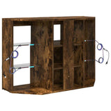 Corner LED TV Cabinet Smoked Oak 100x40x68cm Engineered Wood 889790