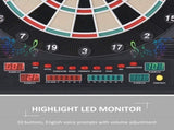 Electronic Dartboard Set, 27 Games Modes and 202 Variations, LED & 12 Soft Tip Darts and Cabinet to T3398P349129