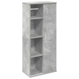 Bathroom Cabinet with Roll Holder Concrete Grey 39x22x90 cm 858527