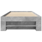 Bed Frame without Mattress Concrete Grey 90x200cm Engineered Wood 3295495