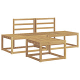 Outdoor Sofa Set 3 pcs White Solid Acacia Wood 3388178
