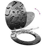 Soft-Close Toilet Seat Grey 44 x 38 cm MDF board 42027182