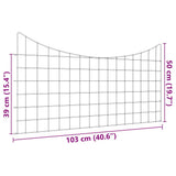 Pond Fence Set 5 pcs Green 100 x 50 cm Steel 42017315