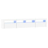 TV Cabinet with LED Lights White 210x35x40 cm 3152730