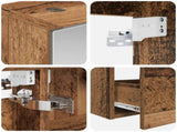 Bathroom Furniture Set 5 pcs Old Wood Engineered Wood and Glass 3406997