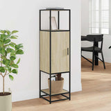 Highboard Sonoma Oak 35.5x35x139 cm Engineered Wood and Metal 849035