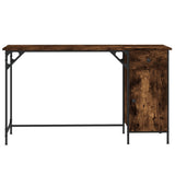 Computer Desk Smoked Oak 131x48x75 cm Engineered Wood 836220