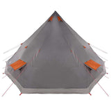 Tipi Tent with Roof Grey and Orange 560 x 560 x 300 cm Taffeta 42000983