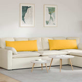 Sofa Pillows 2 pcs Light Yellow 120 x 40 cm Corduroy Fabric 42013823