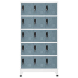 Locker Cabinet Light Grey and Dark Grey 90x40x180 cm Steel 339827