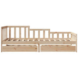 Daybed with Drawers without Mattress 90x190 cm Single Solid Wood 3302102