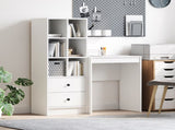 Desk with Drawer with Shelf with Storage 2 pcs White 3337297