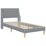 Bed Frame with Mattress Light Grey 90 x 190 cm Fabric 3415232