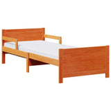 Bed Frame with Mattress Brown 80 x 200 cm Solid Pine Wood 3385960