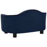 Dog Sofa Blue Plush, Solid Pine Wood 67 x 47 x 36 cm Dog Sofa 171088